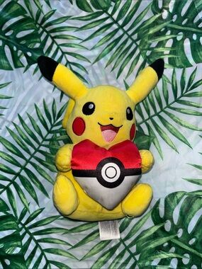 Pokemon Pikachu Plush Toy with Heart Poké Ball